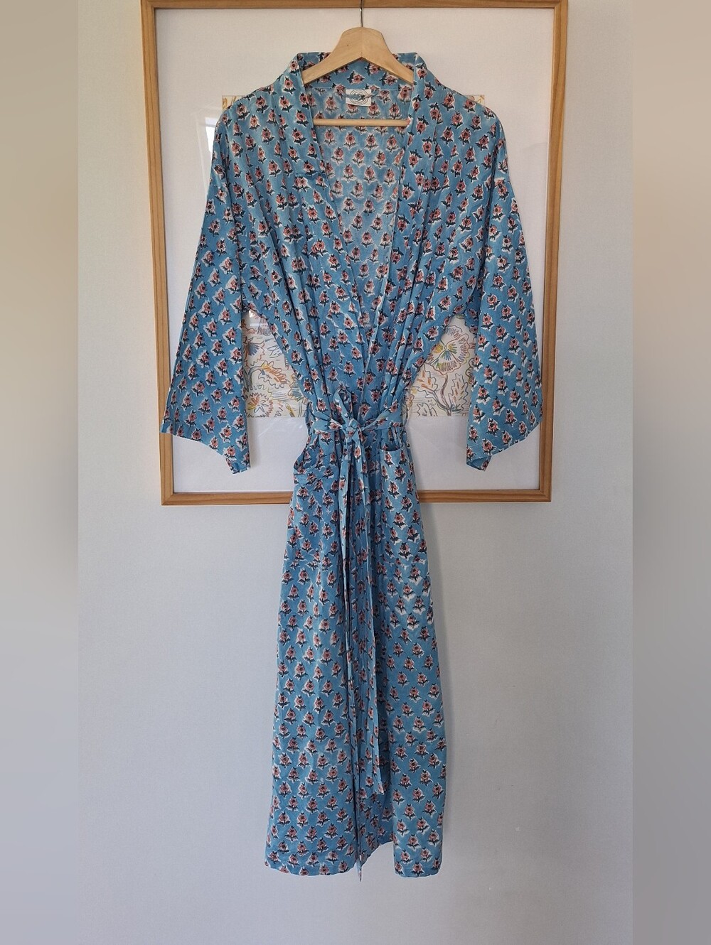 Indian Block-Print Cotton Robe